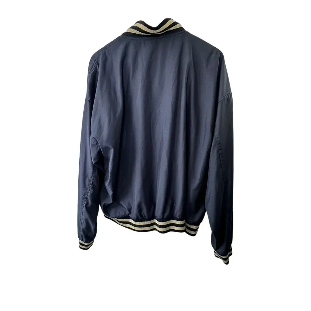 Vintage Winner Mate Microfiber Navy Blue 1/4 Zip Pullover Jacket Men's Large